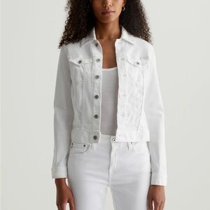 AG Jean Women’s White Robyn Denim Jacket- True White- Size Small